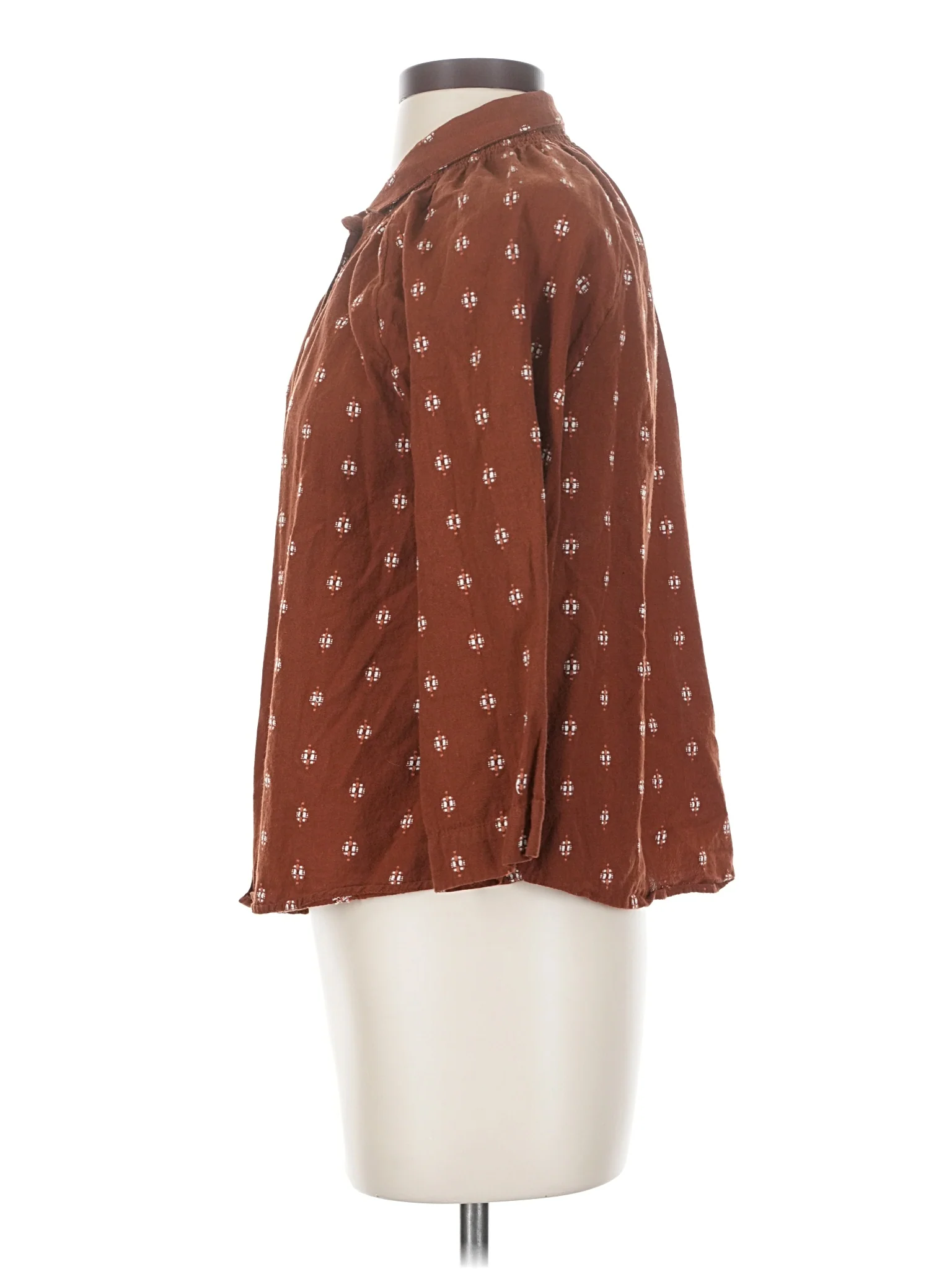 3/4 Sleeve Button-Down Shirt - Image 4
