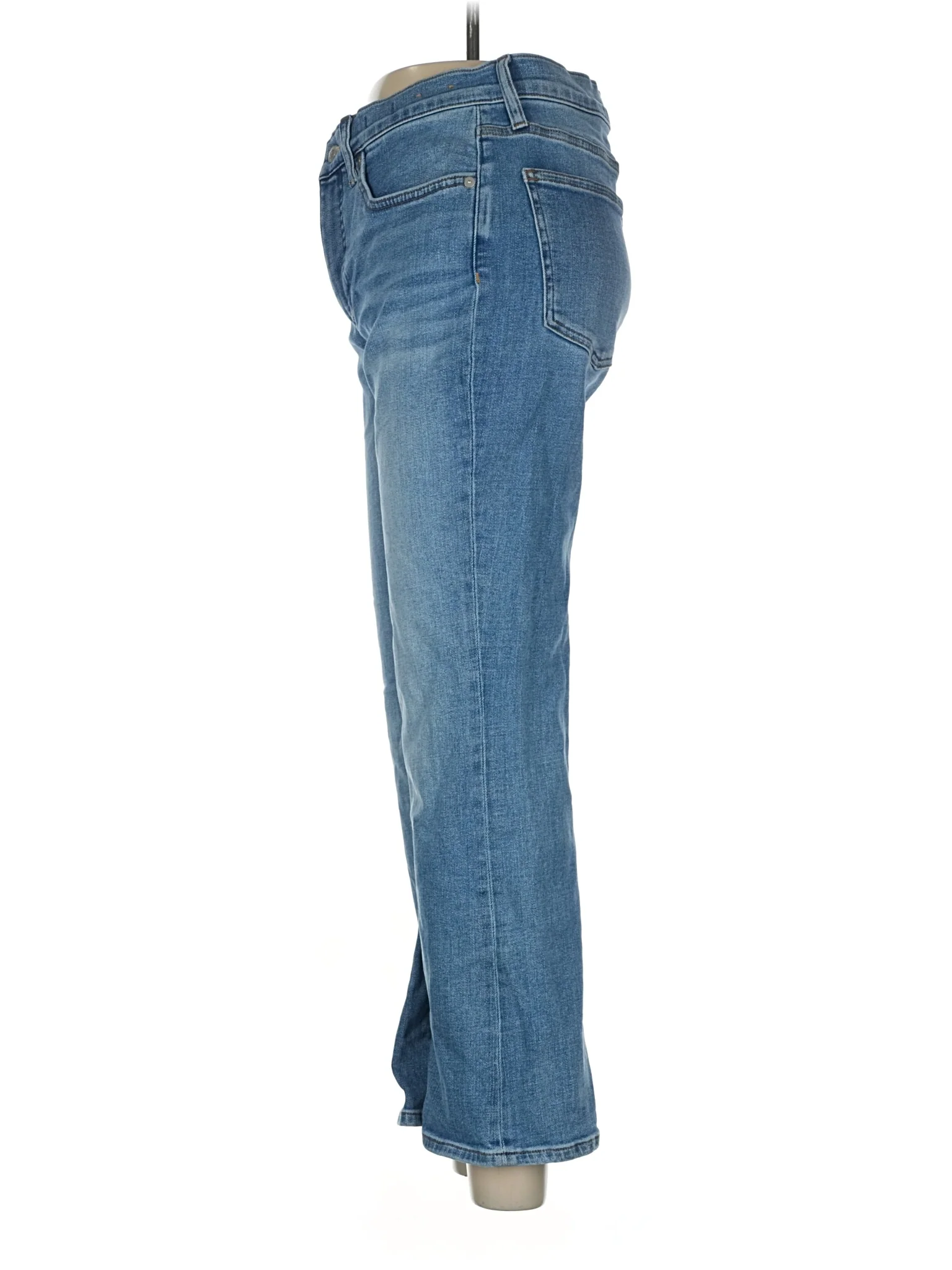 High-Rise Straight-leg Jeans in Medium Wash - Image 4