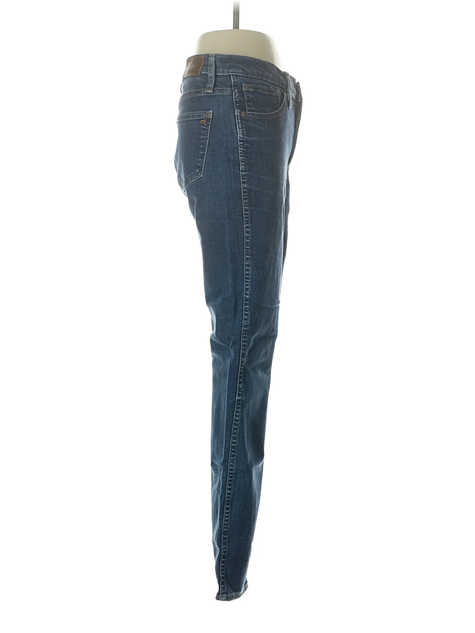 Mid-Rise Skinny Jeans in Dark Wash - Image 3