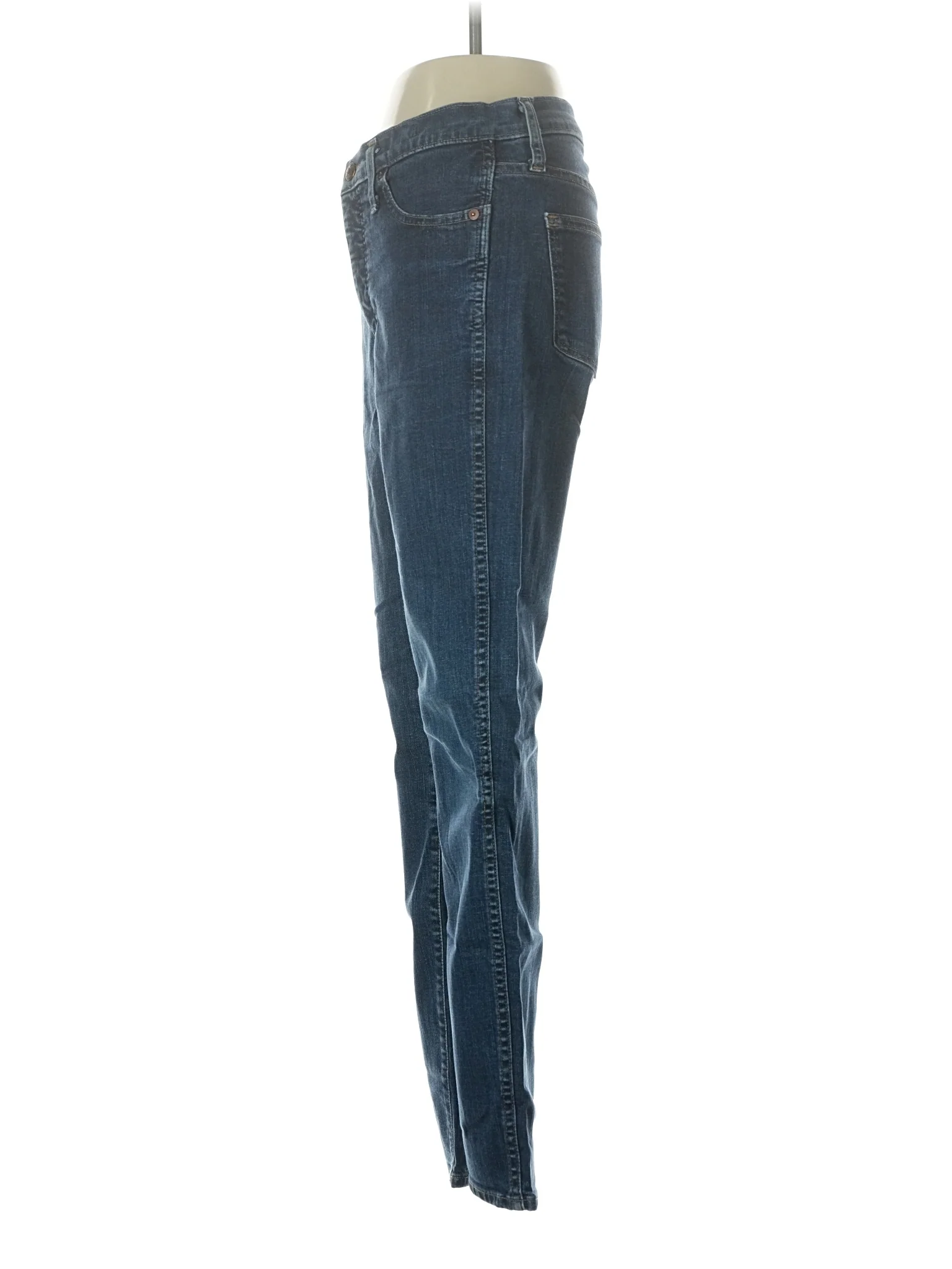 Mid-Rise Skinny Jeans in Dark Wash - Image 4